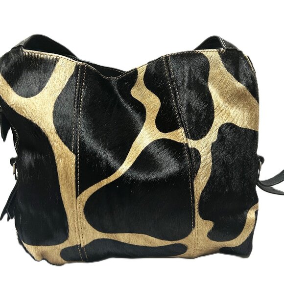Sofia C cowhide and leather shoulder bag - Picture 1 of 11